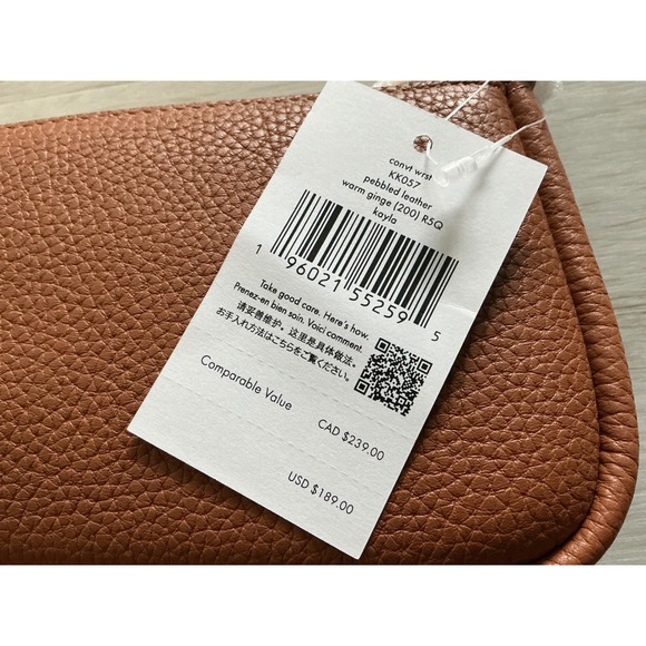 Kate Spade Kayla Convertible Wristlet Warm Gingerbread OS New With Tags